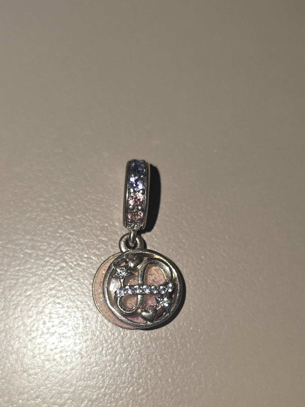 Pandora Glittering Infinity Hearts & Stars Dangle Charm S925 Authentic